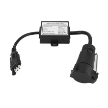 Efficient 4 Pin to 7 Pin Trailer Connector Converter Adapter Suitable for Brake&Tail Light Separation