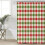 Cortina de chuveiro natalina vintage vermelha e verde, 122 x 183 cm (48 x 72 polegadas). 5