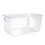 Home Organization Storage Bin, Clear Design Plastic Containers with Handle for Pantry Kitchen Bathroom Office, Clear View and Stackable Multi-Purpose 1