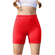 Girls Biker Shorts High Waisted Tummy Control Yoga Volleyball Shorts Gymnastics Dance Athletic Compression Shorts Red 5-6 Years