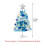 Mini Blue Artificial Christmas Tree with LED Lights 2