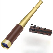 25x30 Pirate Monocular Telescope for Kids & Adults – Zoomable, Collapsible, Waterproof, Brass, Compatible with Cruise, Travel, Games, Hiking,