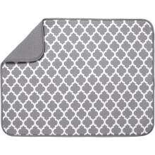 Mikrofaser-Küchenmatte mit 3-lagigem Design, schützender Polsterschicht zum Abtrocknen von Geschirr, extra großem Design mit rutschfester
