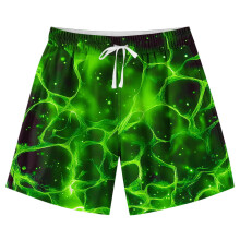 Teen Boys Swim Trunks Quick Dry Swimwear Bathing Suit for Big Boys Beach Swim Boards Shorts Green 11-12 Years