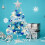Mini Blue Artificial Christmas Tree with LED Lights 5