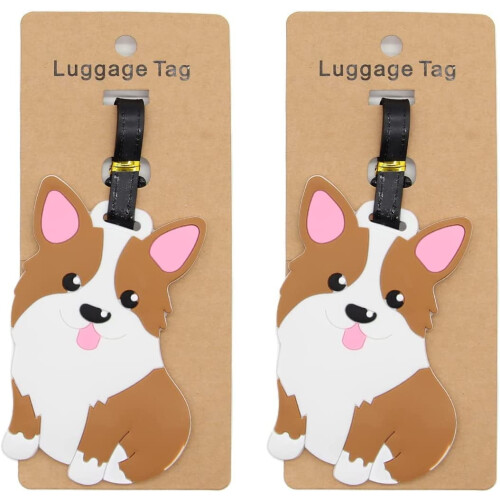 Corgi silikon bagasjelapper, 2-pakning