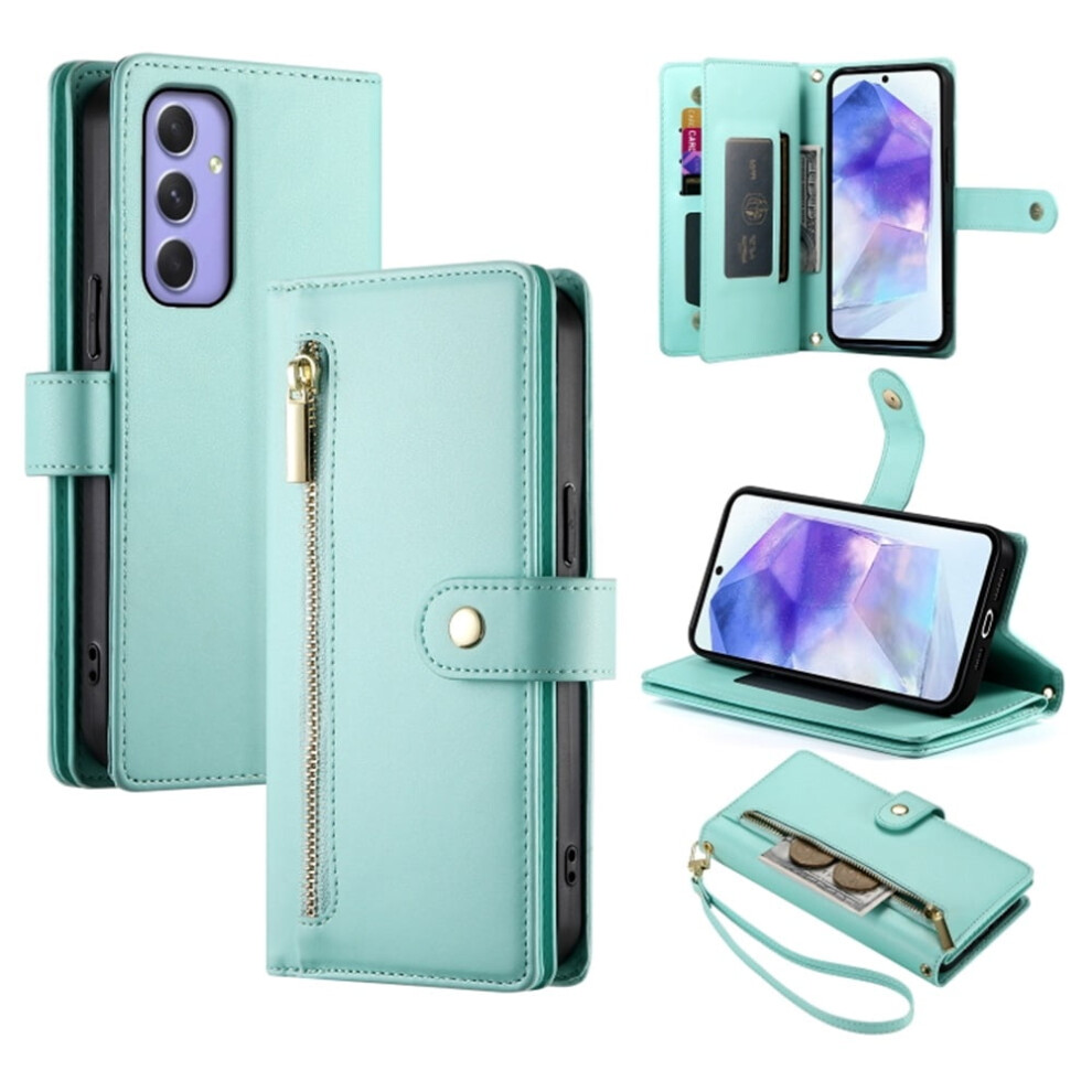 Wallet Case For Samsung Galaxy A55 5G Leather Green 9165521160365