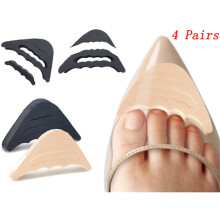 4 Paar weiche Zehenspreizer aus Schaumstoff, verstellbare Schuhpolster, Unisex-Einlegesohlen für Damen- und Herrenschuhe, Pumps, Ballerinas und