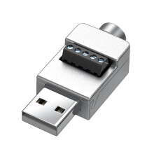 Conector USB2.0 Terminales de tornillo sin soldadura Adaptador de bloque USB2.0 Reparación Terminales macho Conector convertidor para USB
