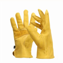 Unlined Layered Cowhide Work Gloves – Heavy Duty, Ambidextrous, PVC-Free, Compatible with Truck Driving, Warehousing, Gardening, Agriculture,