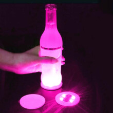 LED Coaster, Light Up Coaster LED Car Coasters Waterproof Acrylic Beer Cocktail Coasters for Parties Weddings Bar Christmas Home Pub