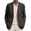 Men's Lightweight Casual Solid Color Notch Lapel Single-Button Blazer, Black, Size XL 1