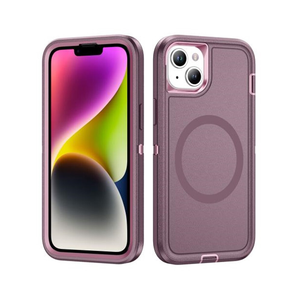 For Compatible With Iphone 13 / Compatible With Iphone 14 Life Waterproof Rugged Magsafe Magnetic Phone Case,,For Compatible With Iphone 13/14 Purple 9152228540545