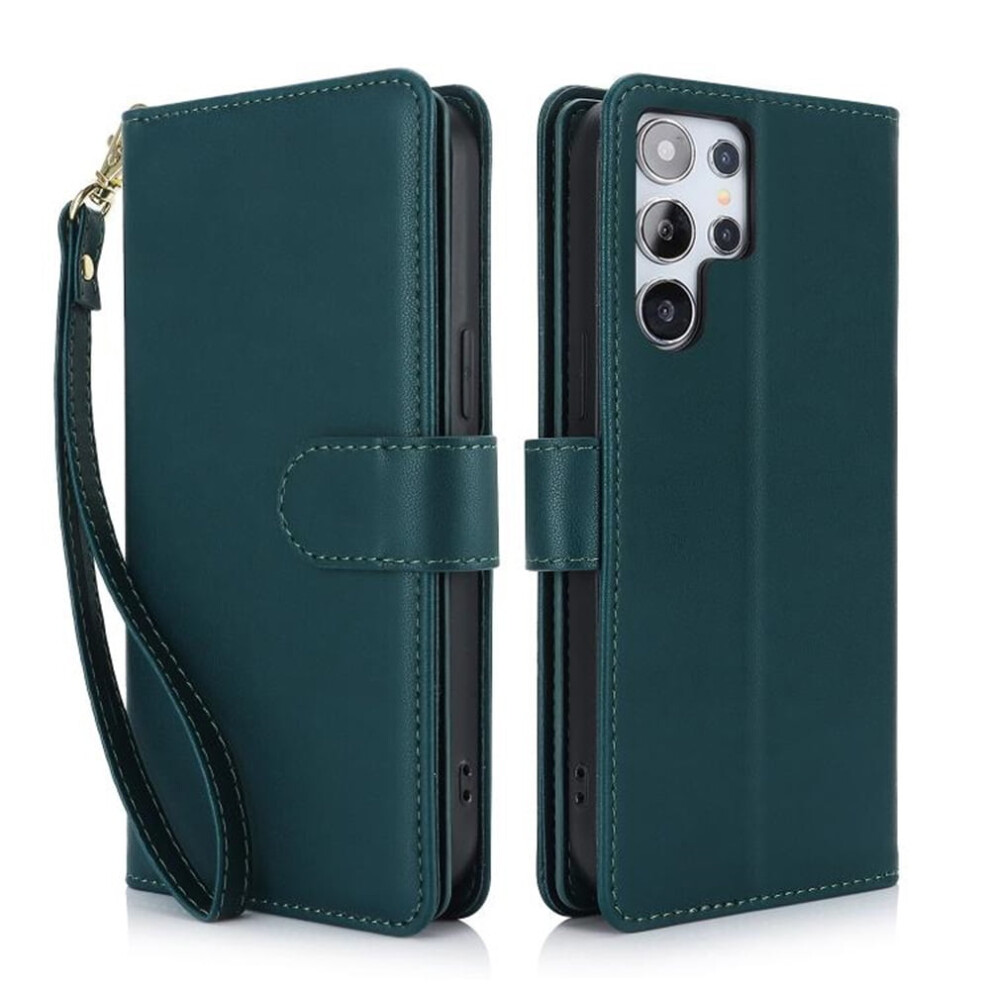 Leather Magnetic Flip Wallet Case For Samsung Galaxy S25 Ultra 5G 6.9" Â Rfid Blocking, Card Slots, Kickstand, Anti-Drop Tpu, Detachable Wrist 9193271844495