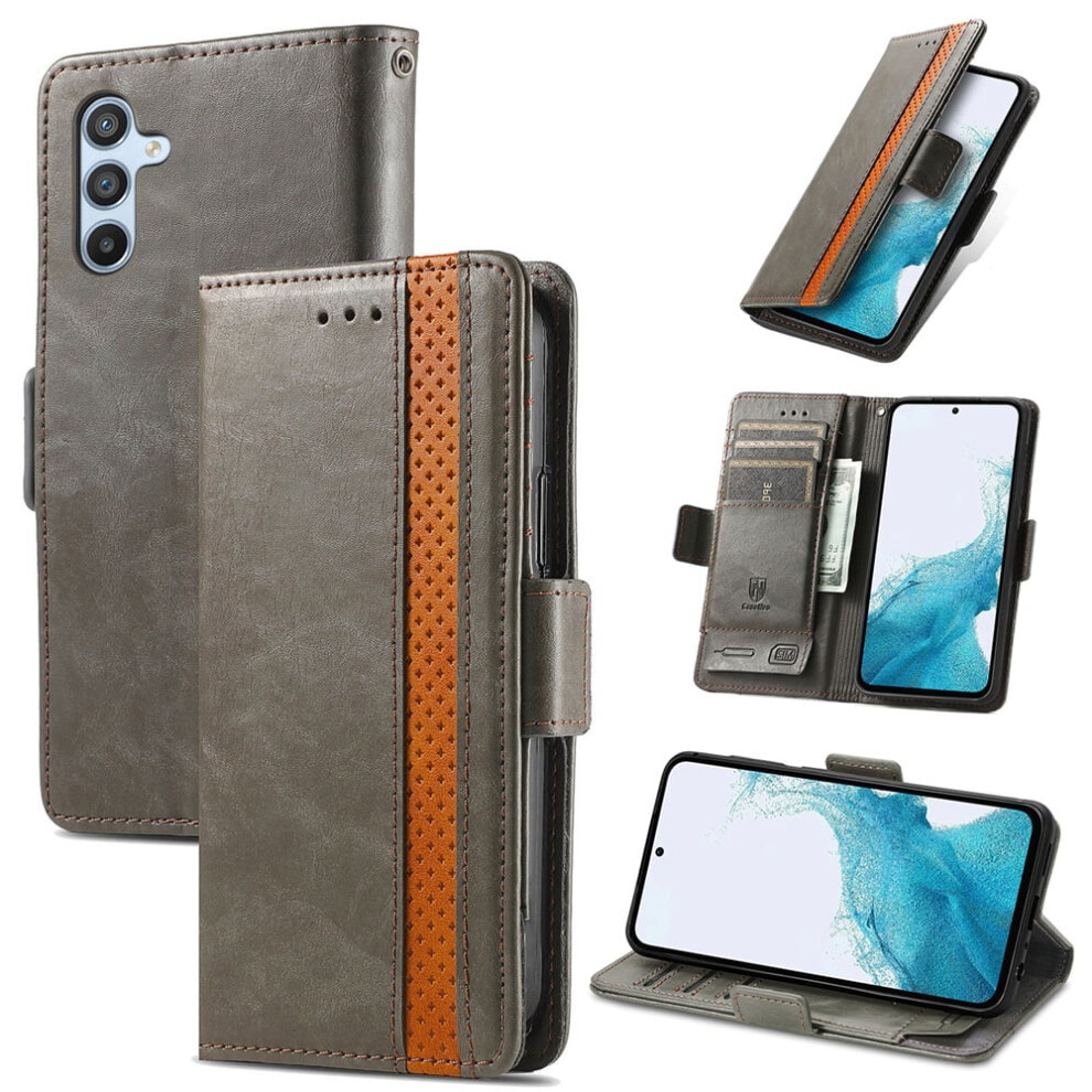 Samsung Galaxy A54 5G Leather Wallet Case Gray 9130661419307