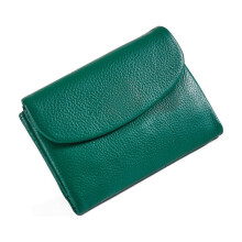 Unisex Pebble Leather Wallet – Compact Coin & Card Wallet, Soft Genuine Leather, 11 Colors, Portable Travel Organizer (Compatible with RFID)