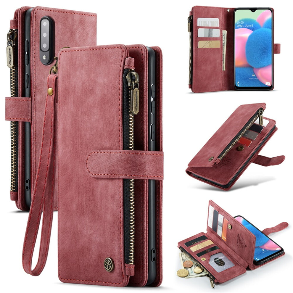 Caseme Wallet Case For Samsung Galaxy A50/A30s/A50s Â Pu Leather Magnetic Flip, Lanyard, Zipper Card Holder, Compatible With Galaxy A50/A30s/A50s 9130661940955