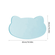 Silicone Pet Feeding Mat with Raised Edges, Non-Slip & Waterproof – Compatible with Cat/Dog Bowls, Slow Feeder, Easy Clean