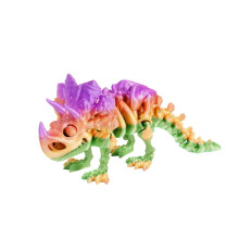 1pc 15CM 3D printed new Triceratops dinosaur skeleton transformed figurine, gift, handicraft, trendy birthday present