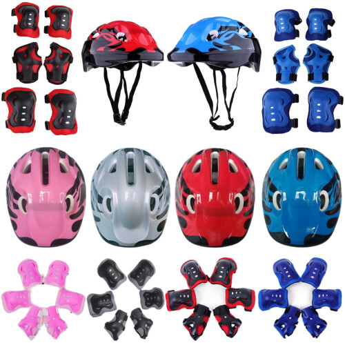 Adjustable Kids Sport Protective Head Gear, Red, 7 Count