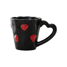 Valentine's Day Heart Ceramic Mug – Couples Coffee Cup, Compatible with Valentine's Day Gifts & Opening Activities