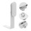 White Screen Divider Clamp for Desk with Adjustable L Shaped Partition Brackets and Secure Hold 6