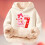 Sweat à capuche imprimé multicolore pour enfants, pull polaire 2