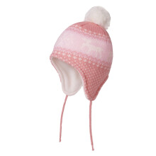 Toddler Kids Infant Winter Hat,Earflap Knit Warm Cap Fleece Lined Beanie for Baby Boys Girls Pink