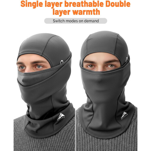 Balaclava da sci per uomo e donna, invernale, antivento, termica, per snowboard e ciclismo. 2