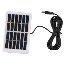 5W 6V Polycrystalline Solar Panel Portable with DC Cable for Camping Hiking Outdoor Power Charging White Black