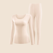 asdoklhq Damen-Unterwäsche-Set, Damen-Thermo-Unterwäsche-Set, nahtlose Thermojacke mit Rundhalsausschnitt, eng anliegende Thermounterwäsche und