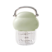 350ml Portable Electric Food Chopper, Wireless Rechargeable, 6-Blade Garlic/Meat Grinder for Baby Food, Camping & Kitchen – Green