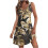 Vestido midi marrom sem mangas com decote em V para adolescentes. 1