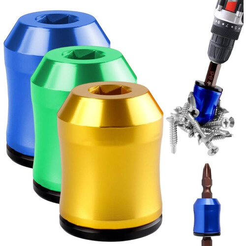 Magnetic Screwdriver Head Ring, Compatible with Hex Screwdrivers & Power Bits – 3PCS Mix