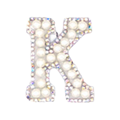 Stickers,Personalized Pearl Letter Patch Alphabet Patch Customized Letters Patch On Patch Glue On Patch Applique DIY Bride