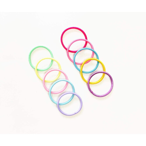 Élastiques à cheveux pour queue de cheval, 200 pièces, 2,5 x 0,2 cm 2