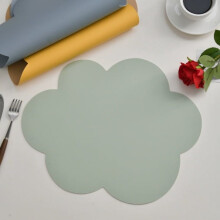 1 piece (mat only) Nordic leather bowl mat, table mat, household portable cloud insulation mat, simple waterproof and anti-scalding Western food mat