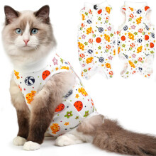 Breathable Cat Recovery Suit for Spay/Abdominal Wounds, Post-Surgery Onesie, Cone of Shame Alternative, Anti-Licking – Compatible with Female Cats &