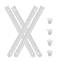 Weiße Kunststoff-Schubladenschienen (4er-Set)