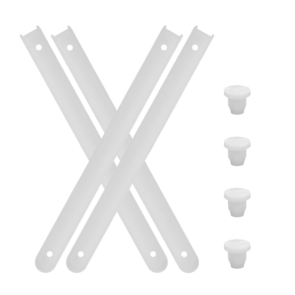 4Sets White Plastic Drawer Slides Under Drawer Rails For Smooth Cabinet Drawers 9152228543256