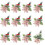 Glitzernde Weihnachtssternblumen mit Clips, 12 Stück 1
