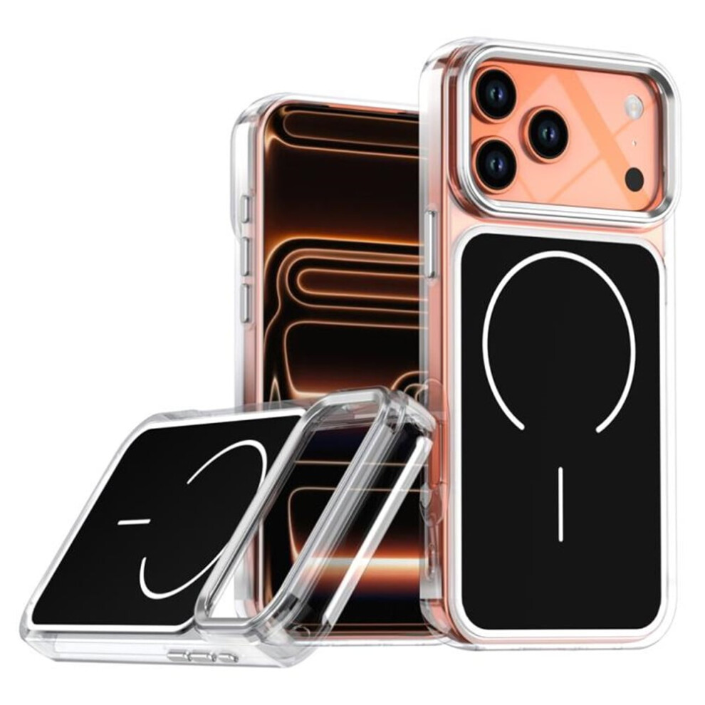 Magnetic Case For Iphone 17 Pro (6.3") Â Magsafe Compatible, Heavy-Duty Shockproof, Electroplated Dual-Color, Black 9152228543300