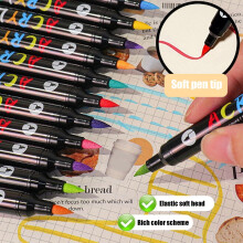 24pc Watercolor Brush Pens Set, 1.5ml, Flexible Nylon Tips, Blendable, Portable – 48 Colors, Compatible with Journaling & Calligraphy
