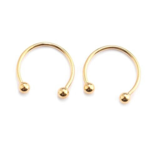 Nose Septum Ring Gold 10mm