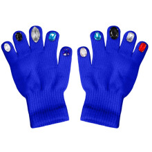 Mit Kristallen verzierte Strick-Winterhandschuhe, 1 Paar