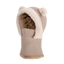 Kids Fleece Balaclava Ski Mask Face Mask Neck Warmer for Boys Girls Windproof Face Cover for Cold Weather Skiing Cycling Khaki 6-13 Years
