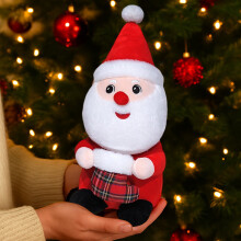 Vánoční plyšové hračky s plyšovými zvířátky, plyšová hračka Santa Claus pro vánoční dekoraci, dárky, domácí vánoční a
