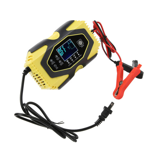 Reverse Connection Tips LCD Display Smart Battery Charger Fully Automatic Maintainer Battery Repair Mode Temperature Compensation7Phase Charging 1