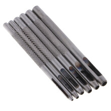 6pcs Heavy Duty Leather Hollow Hole Punch Set 3/64" 5/64" 3/32" 1/8" 9/64" 5/32"