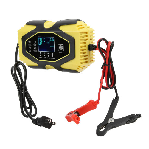 Reverse Connection Tips LCD Display Smart Battery Charger Fully Automatic Maintainer Battery Repair Mode Temperature Compensation7Phase Charging 2